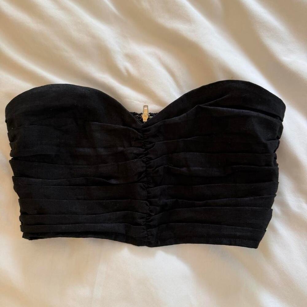 Dissh black crop top size